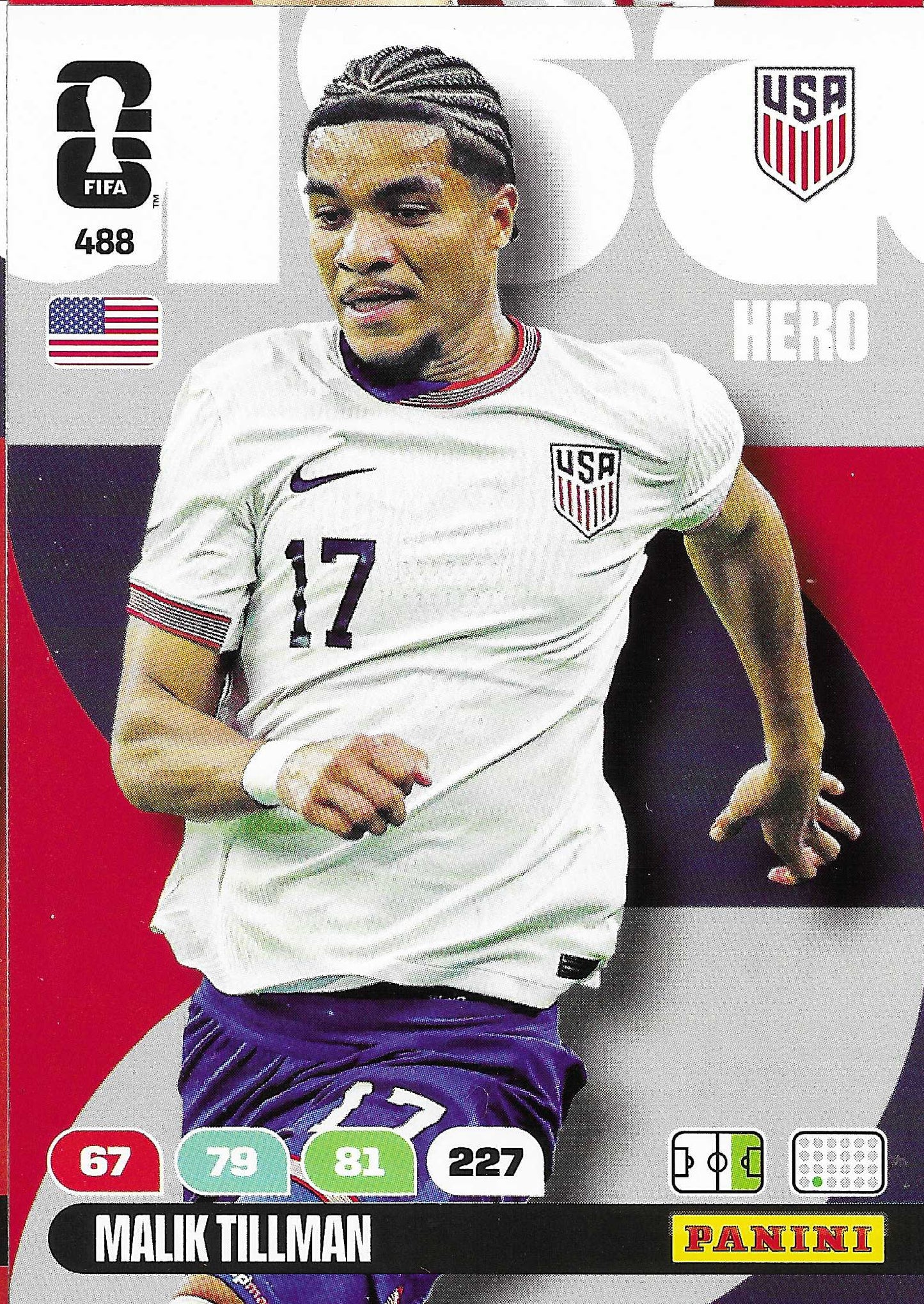 Malik Tillman Básica (488)  - Adrenalyn XL World Cup 2026