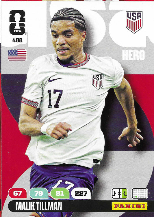 Malik Tillman Básica (488)  - Adrenalyn XL World Cup 2026