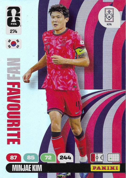 Minjae Kim Fan Favorite (274)  - Adrenalyn XL World Cup 2026