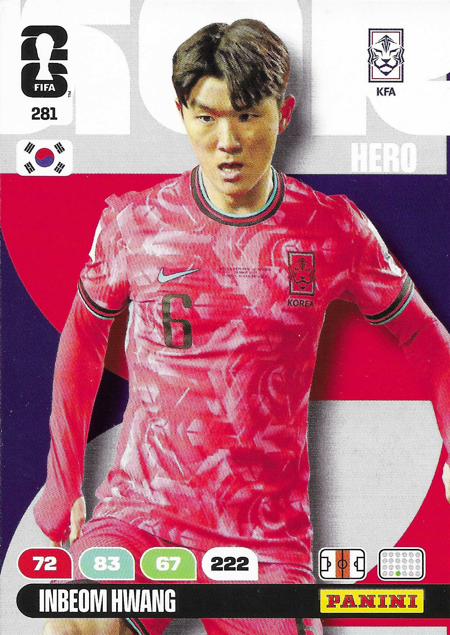 Inbeom Hwang Básica (281)  - Adrenalyn XL World Cup 2026