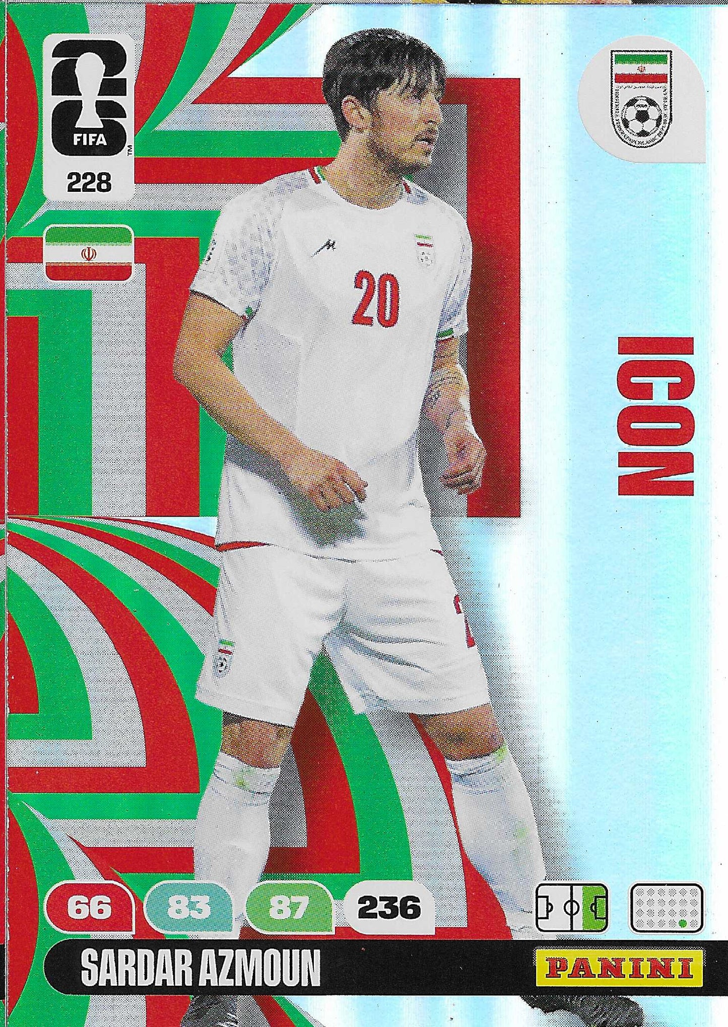 Sardar Azmoun Icon (228)  - Adrenalyn XL World Cup 2026