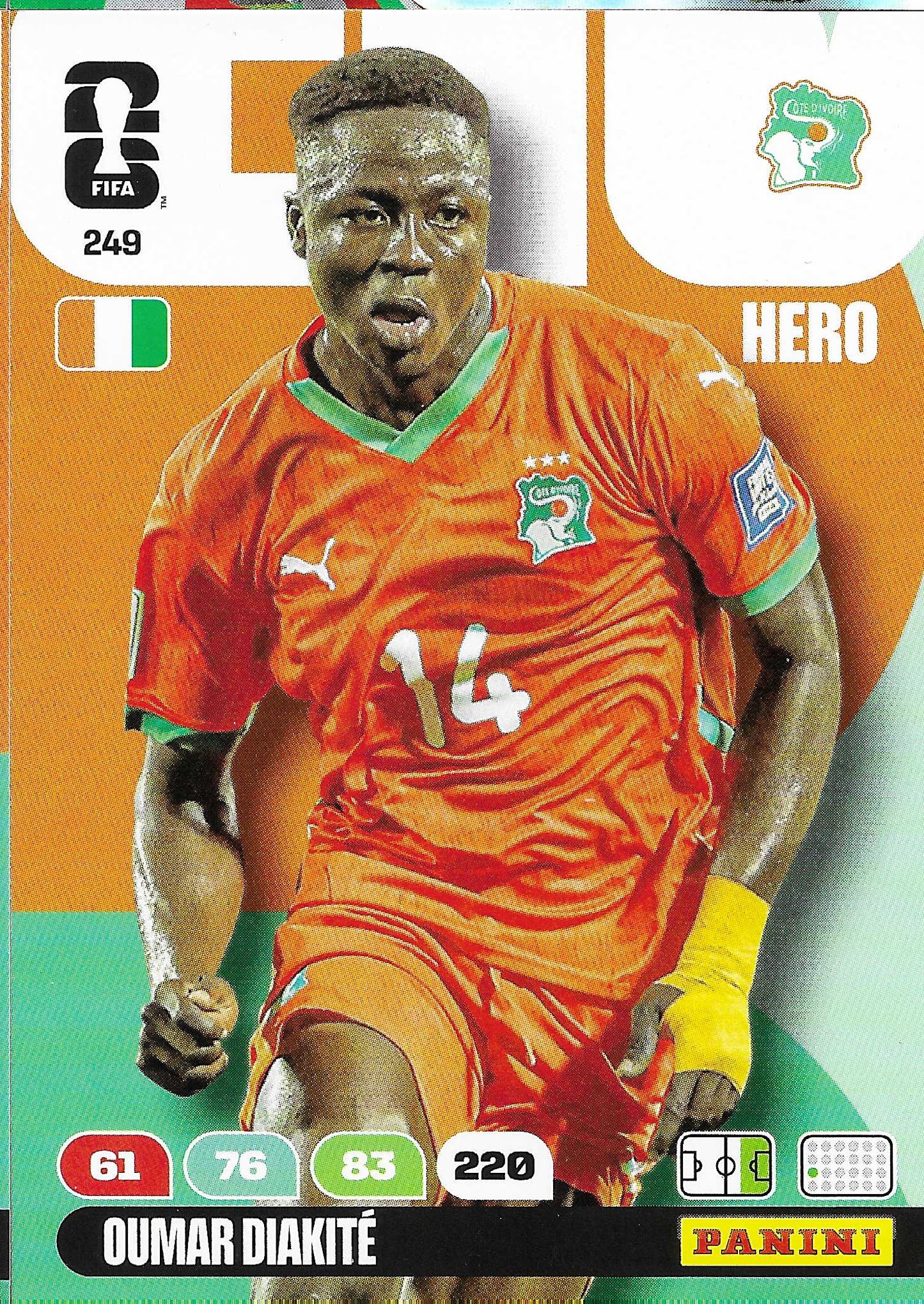 Oumar Diakité Básica (249)  - Adrenalyn XL World Cup 2026