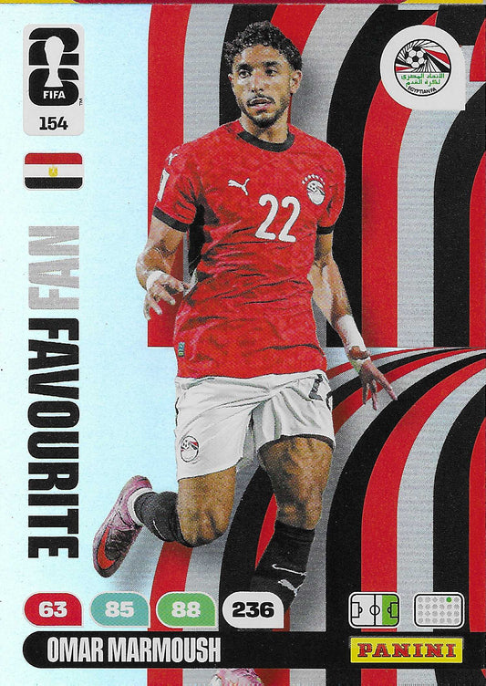 Omar Marmoush Fan Favorite (154)  - Adrenalyn XL World Cup 2026