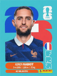 Adrien Rabiot Francia (FRA12) - Sticker World Cup 2026