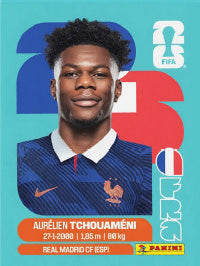 Aurélien Tchouaméni Francia (FRA9) - Sticker World Cup 2026