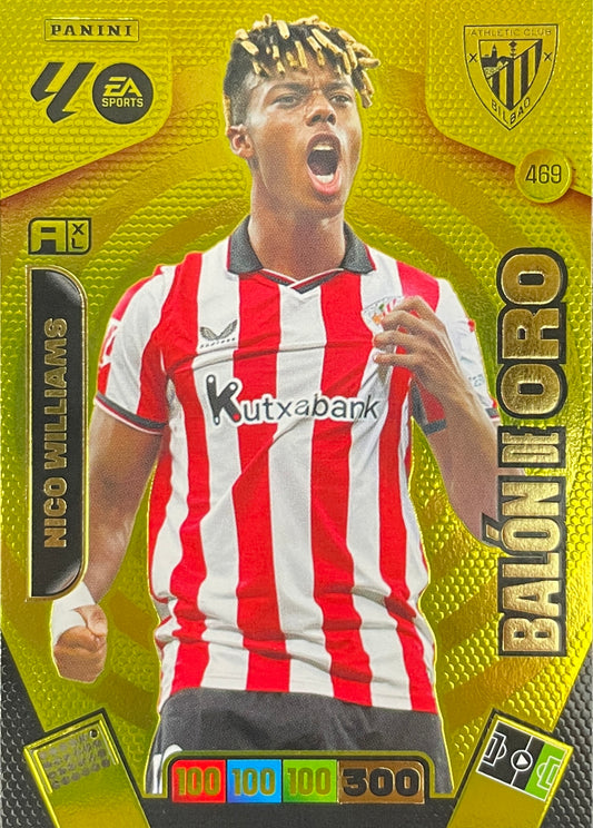 Nico Williams Balón De Oro (469)  - Adrenalyn XL LaLiga 2025/2026