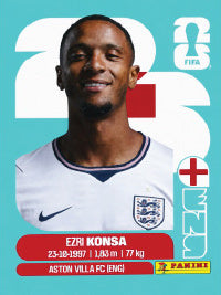 Ezri Konsa Inglaterra (ENG5) - Sticker World Cup 2026
