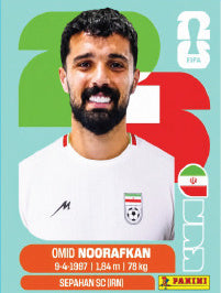 Omid Noorafkan Irán (IRN14) - Sticker World Cup 2026