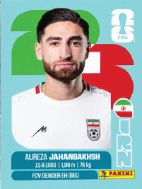 Alireza Jahanbakhsh Irán (IRN19) - Sticker World Cup 2026