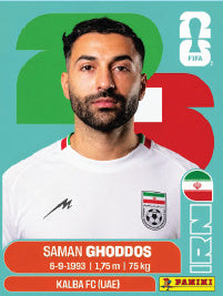 Saman Ghoddos Irán (IRN12) - Sticker World Cup 2026