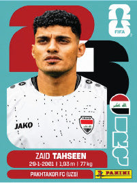 Zaid Tahseen Irak (IRQ7) - Sticker World Cup 2026