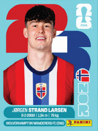 Jørgen Strand Larsen Noruega (NOR18) - Sticker World Cup 2026