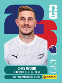 Chris Wood Nueva Zelanda (NZL17) - Sticker World Cup 2026