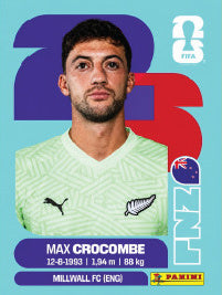 Max Crocombe Nueva Zelanda (NZL2) - Sticker World Cup 2026