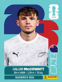 Callum Mccowatt Nueva Zelanda (NZL19) - Sticker World Cup 2026