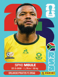 Sipho Mbule Sudáfrica (RSA16) - Sticker World Cup 2026