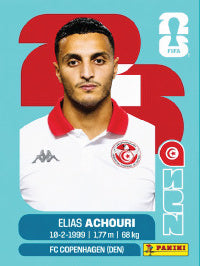 Elias Achouri Túnez (TUN15) - Sticker World Cup 2026