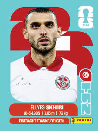 Ellyes Skhiri Túnez (TUN9) - Sticker World Cup 2026
