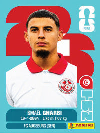 Ismaël Gharbi Túnez (TUN18) - Sticker World Cup 2026