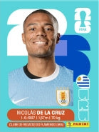 Nicolás De La Cruz Uruguay (URU15) - Sticker World Cup 2026