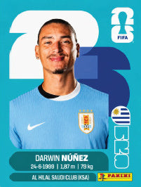 Darwin Núñez Uruguay (URU17) - Sticker World Cup 2026