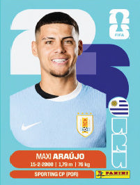 Maxi Araújo Uruguay (URU16) - Sticker World Cup 2026