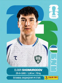 Eldor Shomurodov Uzbekistán (UZB16) - Sticker World Cup 2026