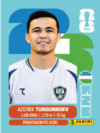 Azizbek Turgunboev Uzbekistán (UZB14) - Sticker World Cup 2026