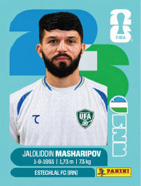 Jaloliddin Masharipov Uzbekistán (UZB18) - Sticker World Cup 2026