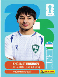 Khojimat Erkinov Uzbekistán (UZB15) - Sticker World Cup 2026