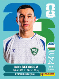 Igor Sergeev Uzbekistán (UZB19) - Sticker World Cup 2026