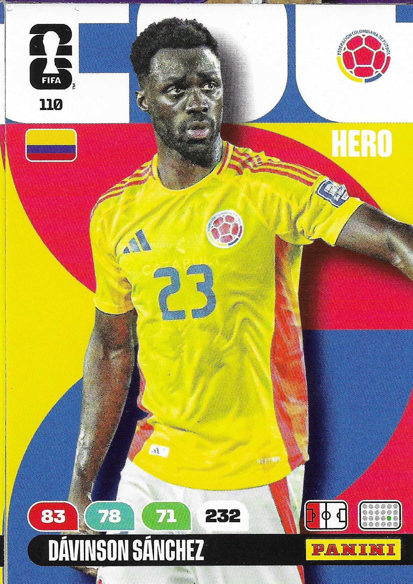Dávinson Sánchez Básica (110)  - Adrenalyn XL World Cup 2026