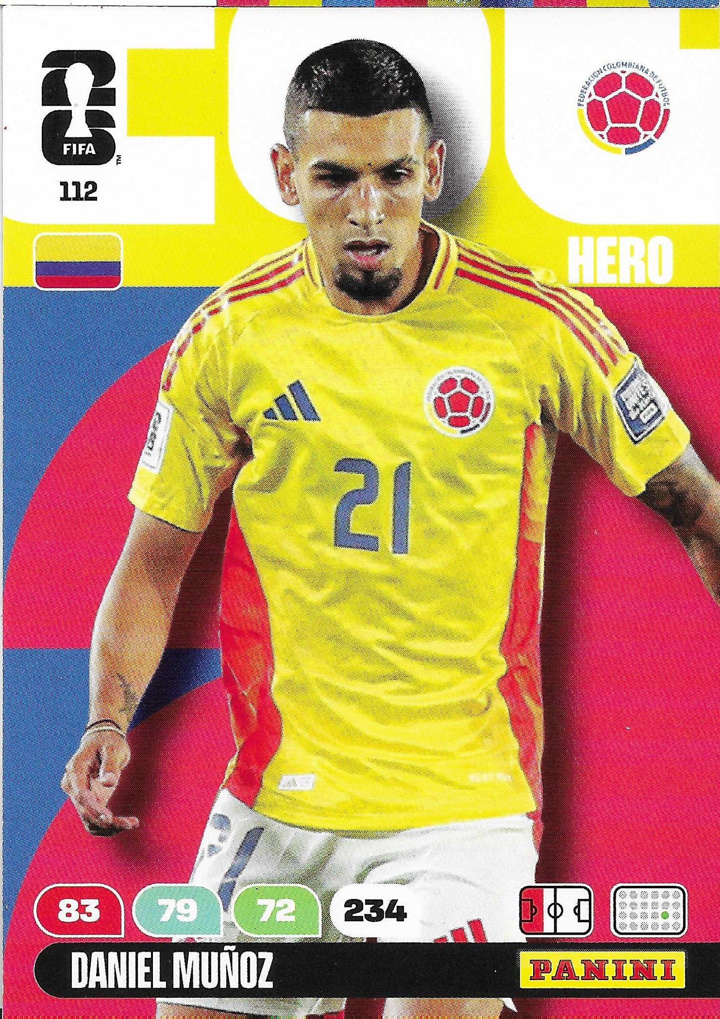 Daniel Muñoz Básica (112)  - Adrenalyn XL World Cup 2026
