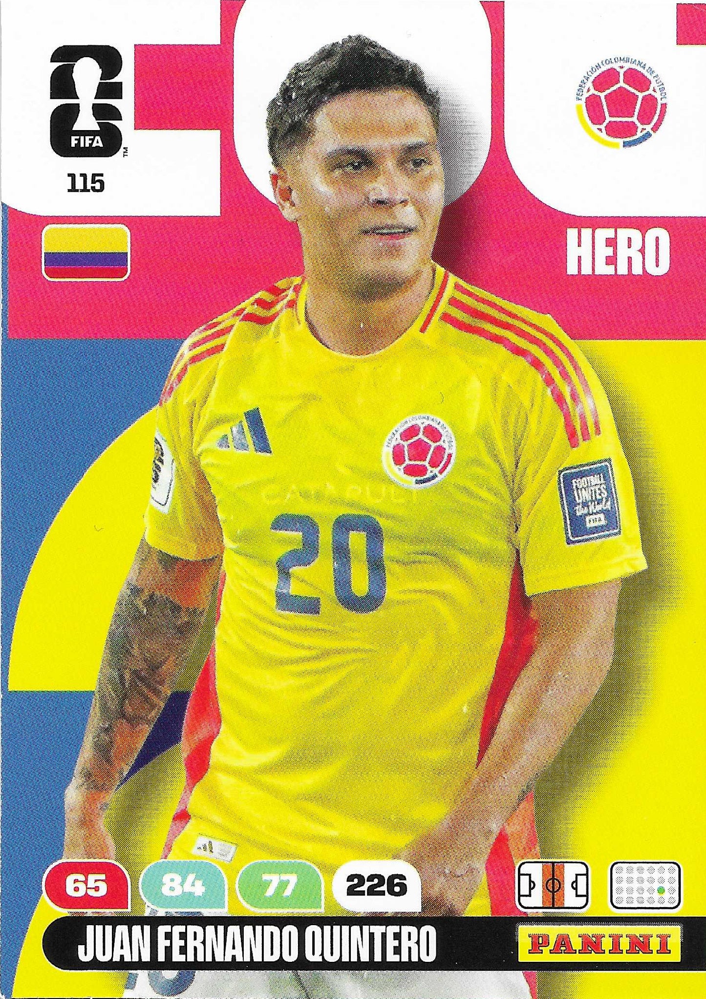 Juan Fernando Quintero Básica (115)  - Adrenalyn XL World Cup 2026