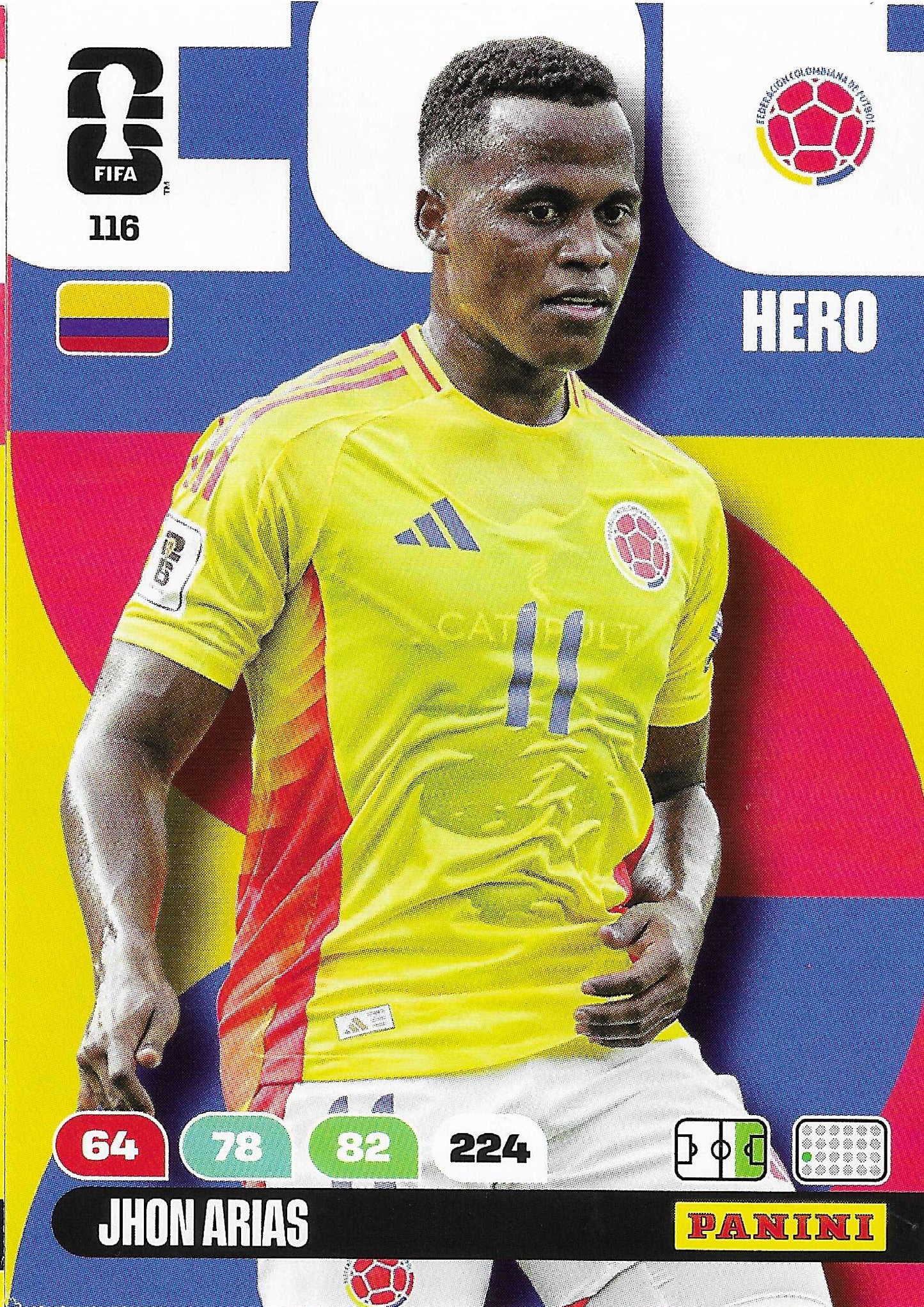 Jhon Aires Básica (116)  - Adrenalyn XL World Cup 2026