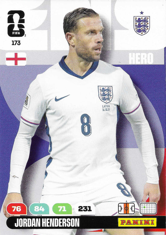 Jordan Henderson Básica (173)  - Adrenalyn XL World Cup 2026