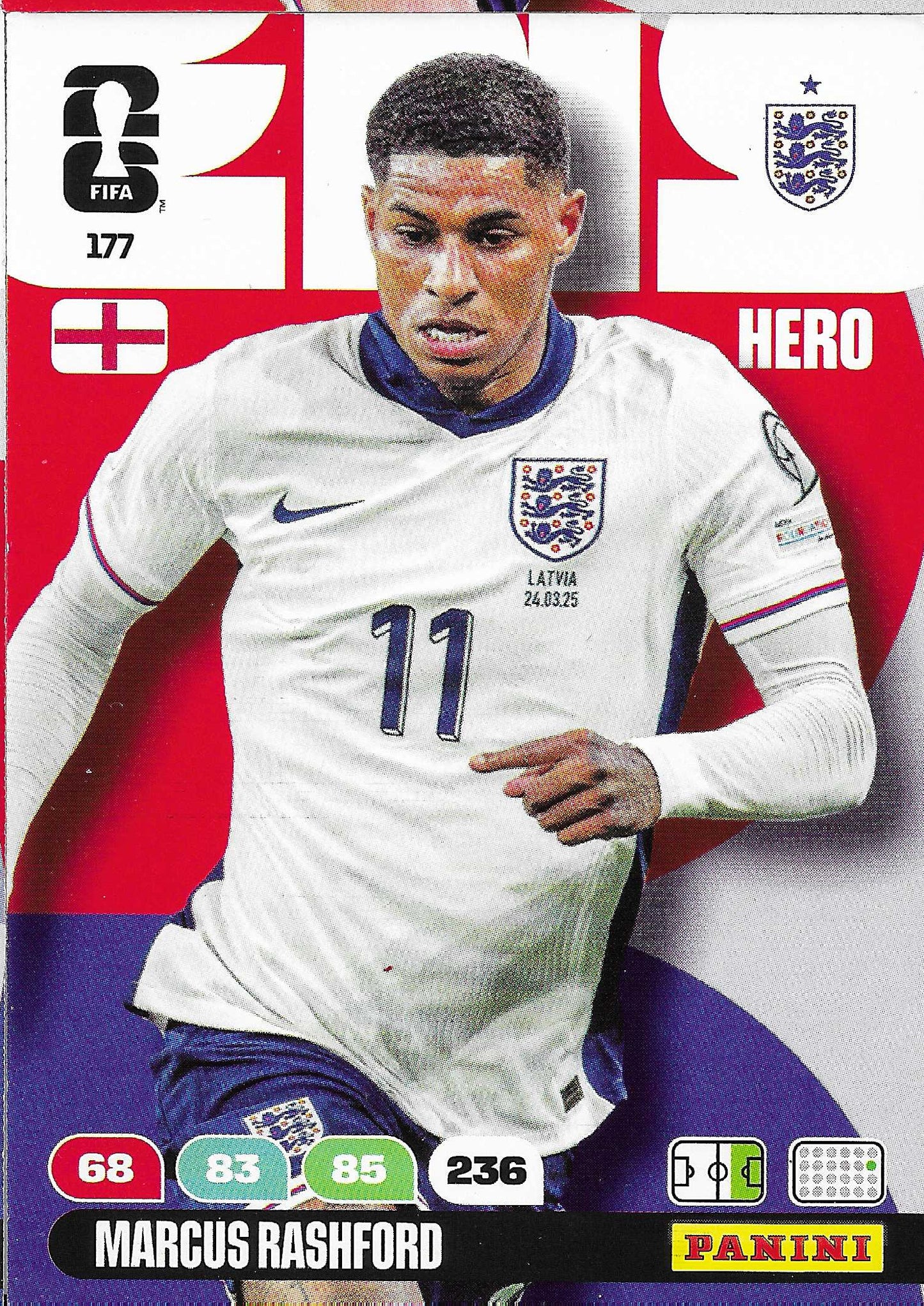 Marcus Rashford Básica (177)  - Adrenalyn XL World Cup 2026