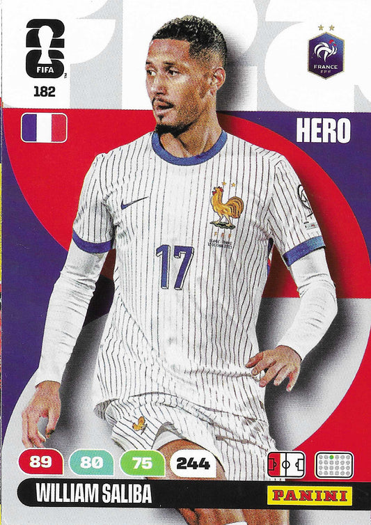 William Saliba Básica (182)  - Adrenalyn XL World Cup 2026