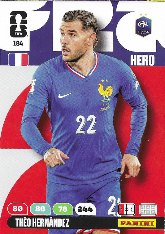 Théo Hernandez Básica (184)  - Adrenalyn XL World Cup 2026