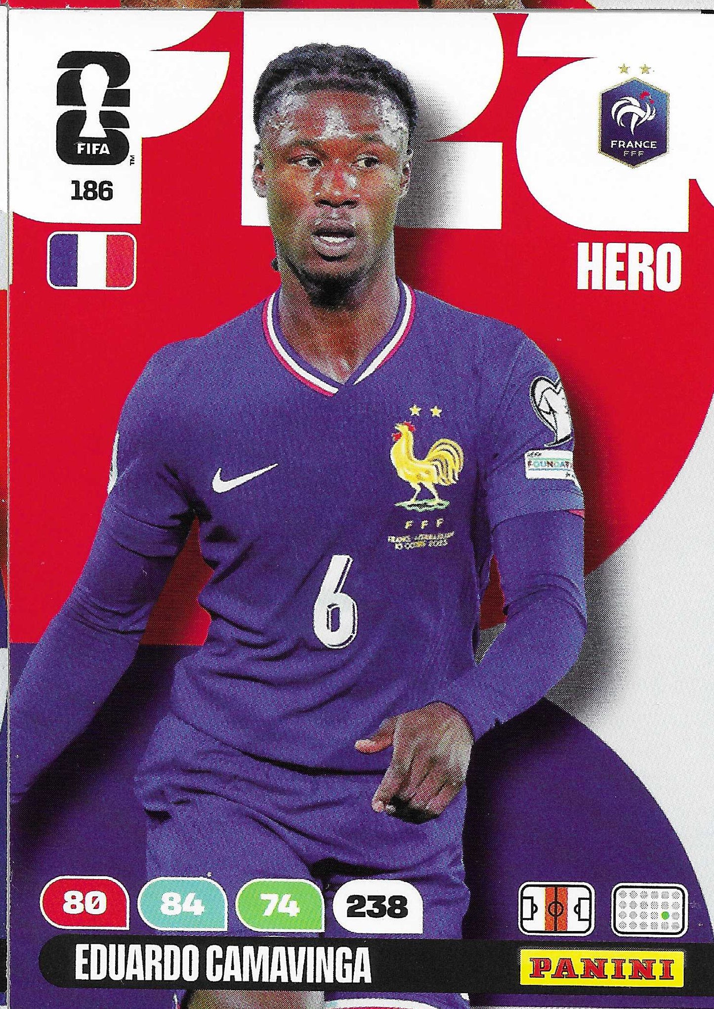 Eduardo Camavinga Básica (186)  - Adrenalyn XL World Cup 2026