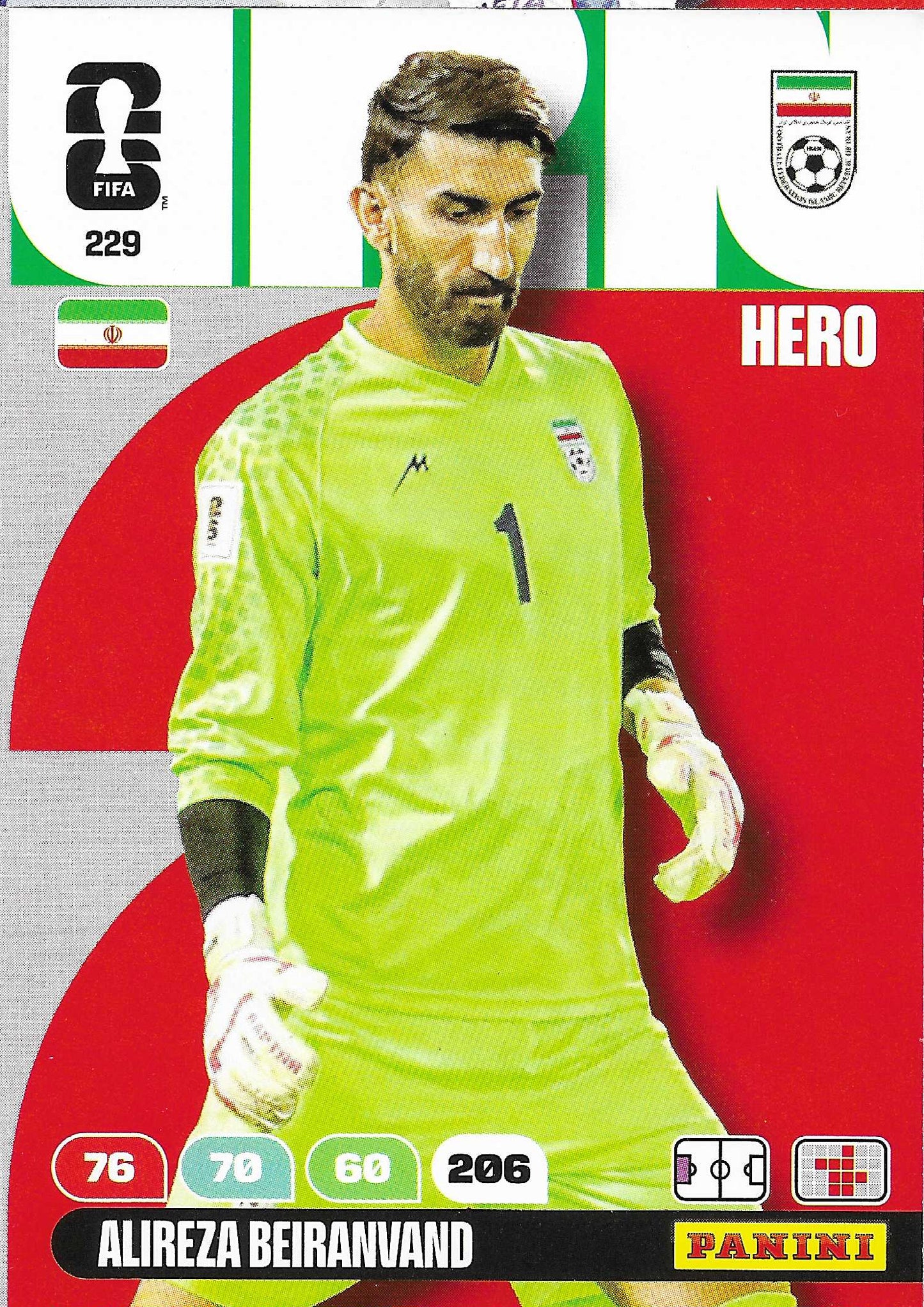 Alireza Beiranvand Básica (229)  - Adrenalyn XL World Cup 2026