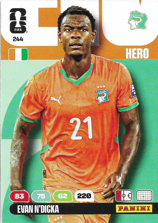 Evan Ndicka Básica (244)  - Adrenalyn XL World Cup 2026