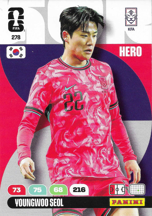 Youngwoo Seol Básica (278)  - Adrenalyn XL World Cup 2026