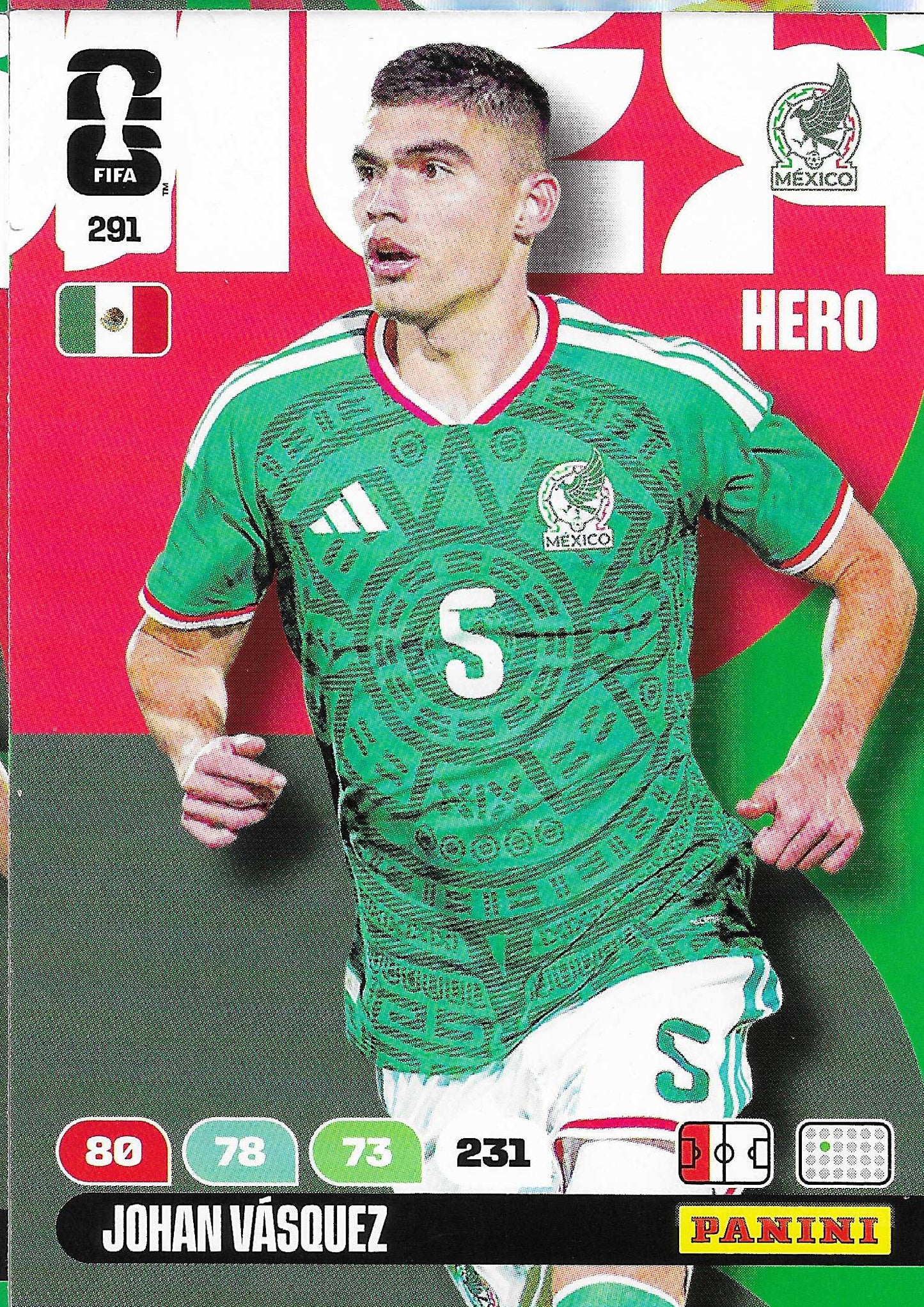 Johan Vásquez Básica (291)  - Adrenalyn XL World Cup 2026
