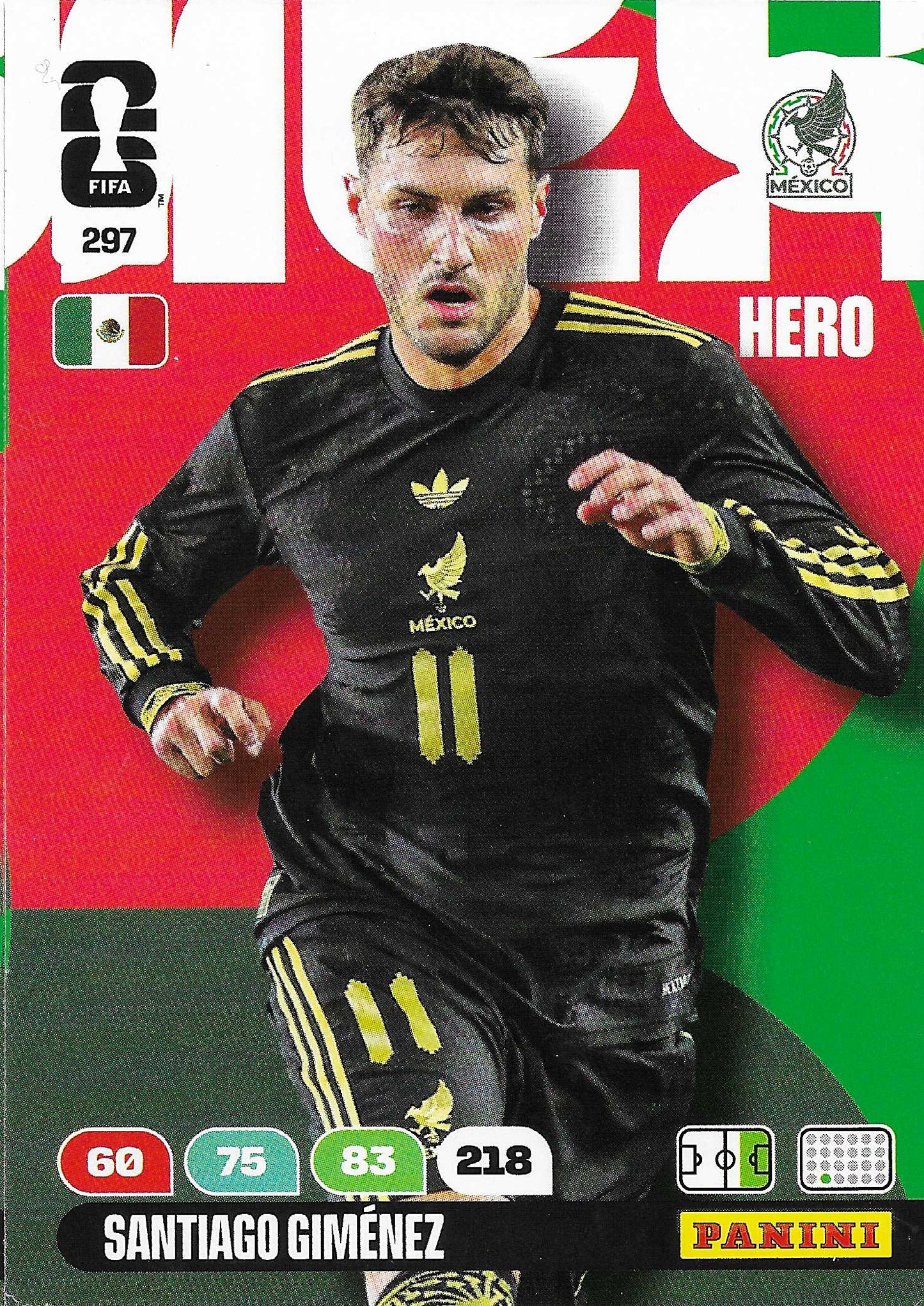 Santiago Giménez Básica (297)  - Adrenalyn XL World Cup 2026