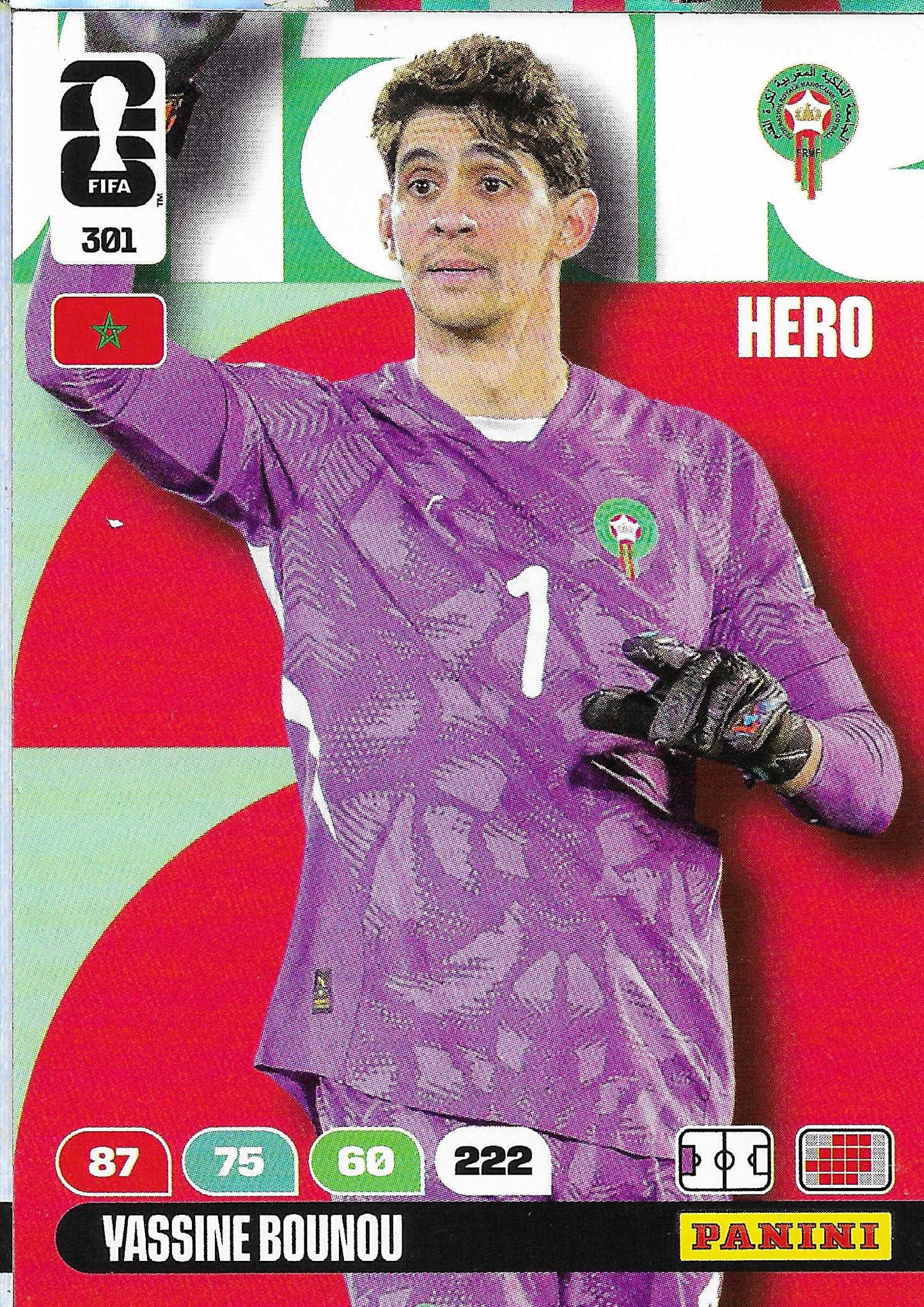 Yassine Bounou Básica (301)  - Adrenalyn XL World Cup 2026