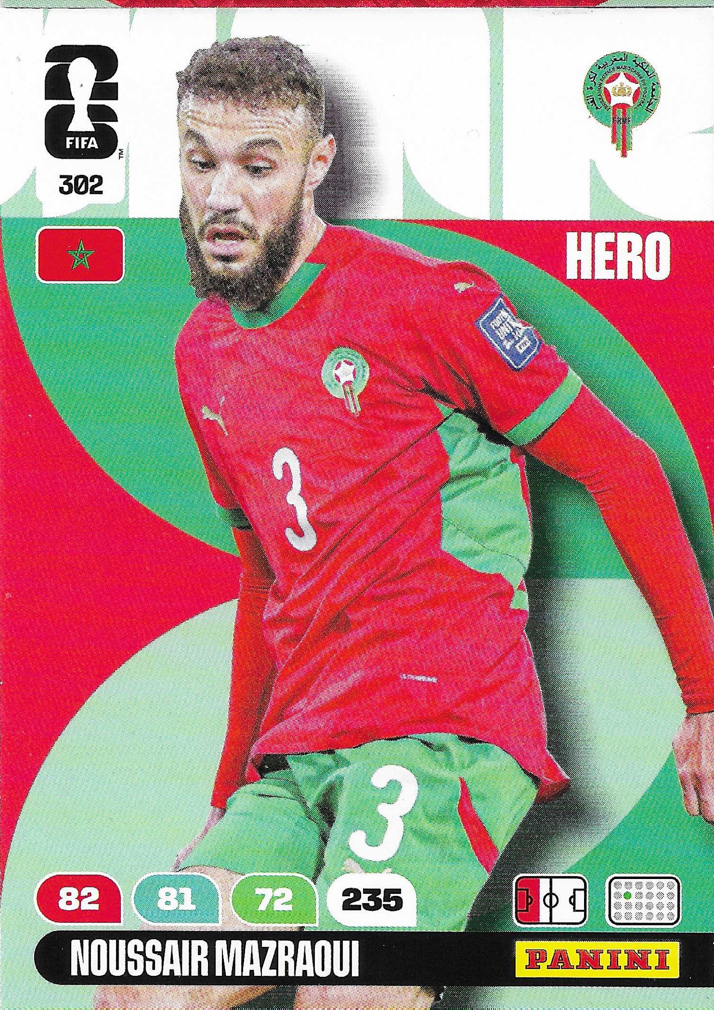 Noussair Mazraoui Básica (302)  - Adrenalyn XL World Cup 2026