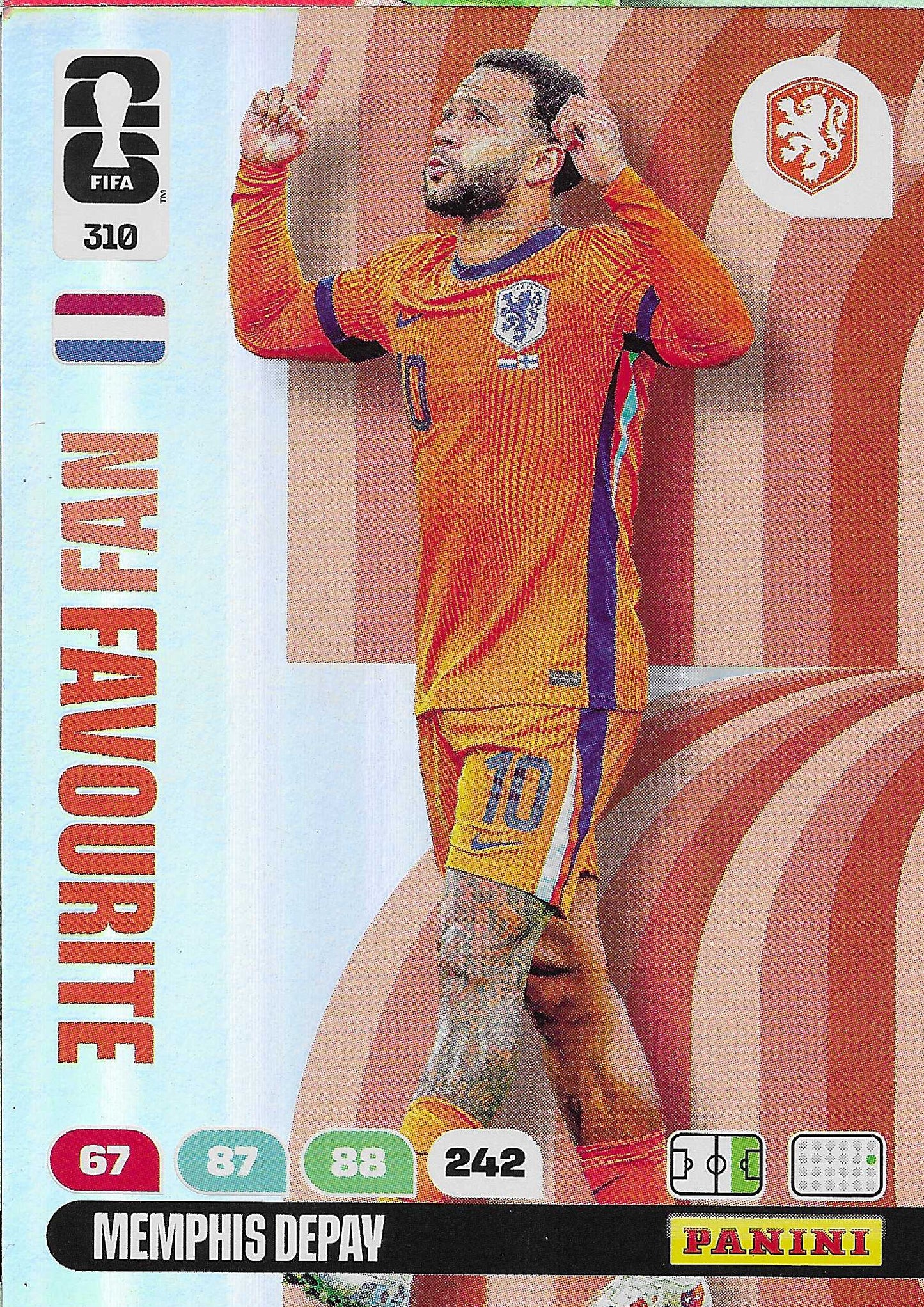 Memphis Depay Fan Favorite (310)  - Adrenalyn XL World Cup 2026