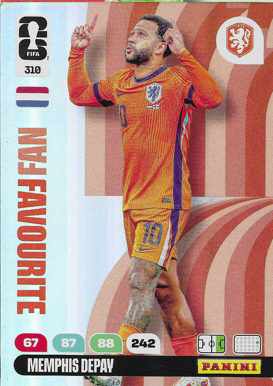 Memphis Depay Fan Favorite (310)  - Adrenalyn XL World Cup 2026