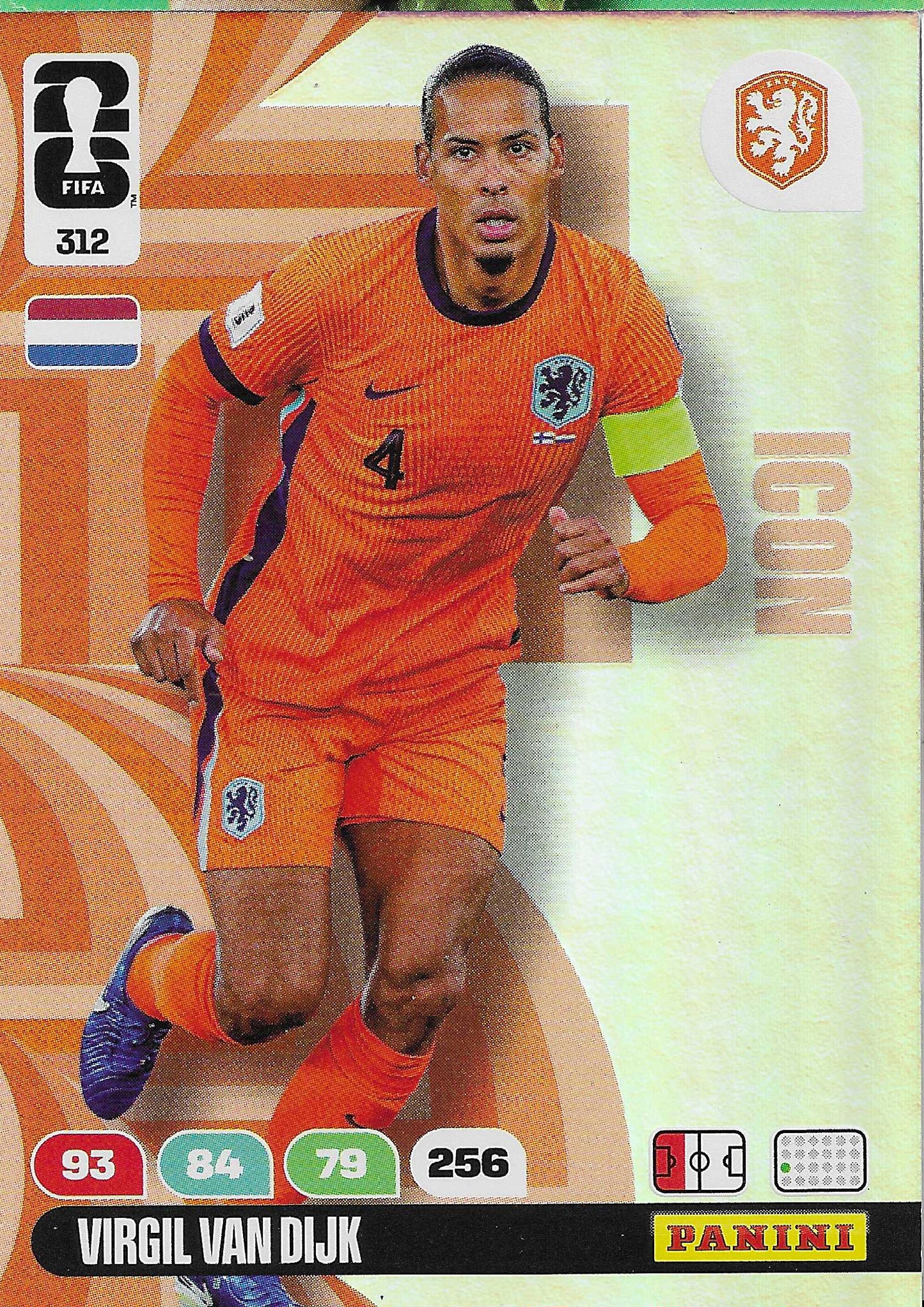 Virgil Van Dijk Icon (312)  - Adrenalyn XL World Cup 2026
